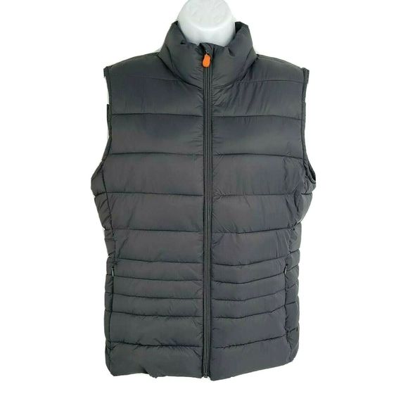 Save The Duck Jackets & Blazers - Save the Ducks Vegan Vest Gray Zip Pocket Plumtech